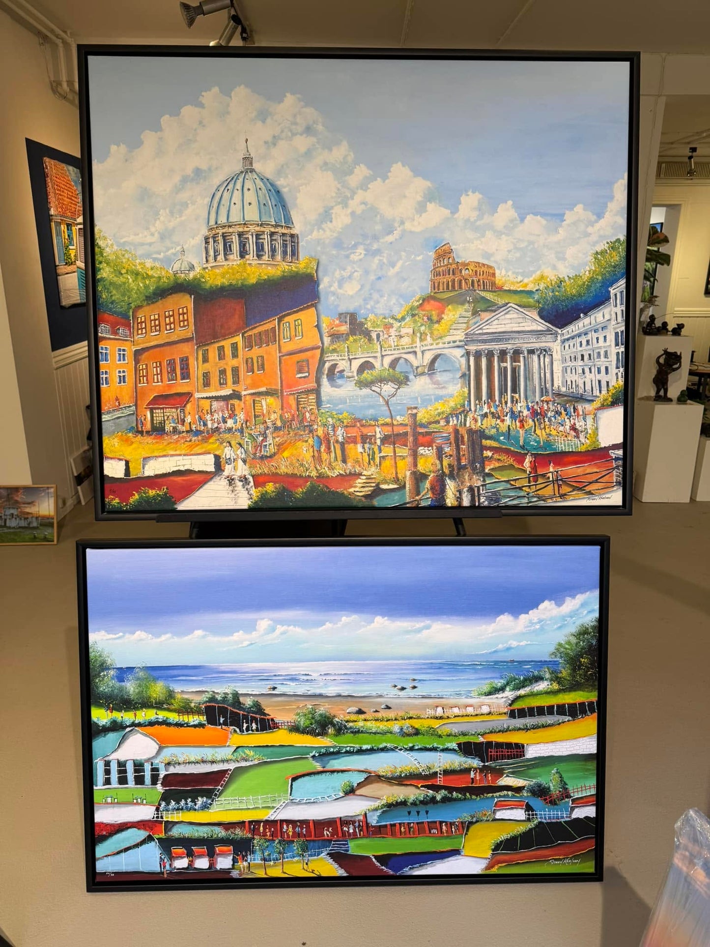 På Æblerov - Steen Karlsen - Kunsttryk på lærred
