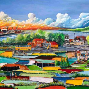 "Han Har Tænkt | Allan Olsen" - Kunsttryk på lærred af Steen Karlsen (Forudbestilling)