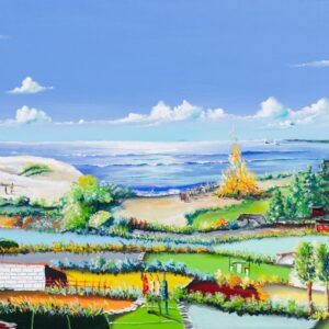 “Ålbæk & Råbjerg Mile” - Kunsttryk på lærred af Steen Karlsen