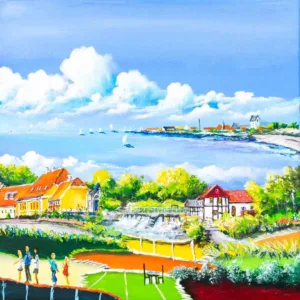 “Sæby 2024” - Kunsttryk på lærred af Steen Karlsen