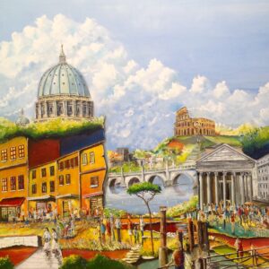 "Rom" - Kunsttryk på lærred af Steen Karlsen