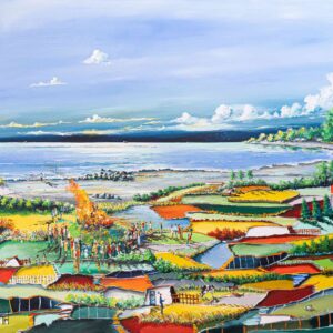 “Midsommersangen” - Kunsttryk på lærred af Steen Karlsen